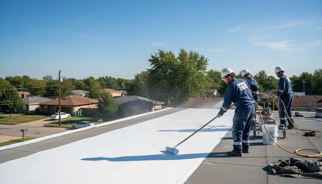 Commercial roof coating in Burket, IN near me